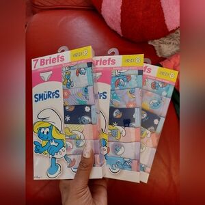 New Lot Of 21 Briefs SMURFS Sz 8         3 Boxes